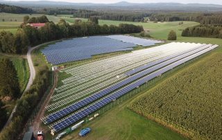 Fotografía aérea instalación fotovoltaíca